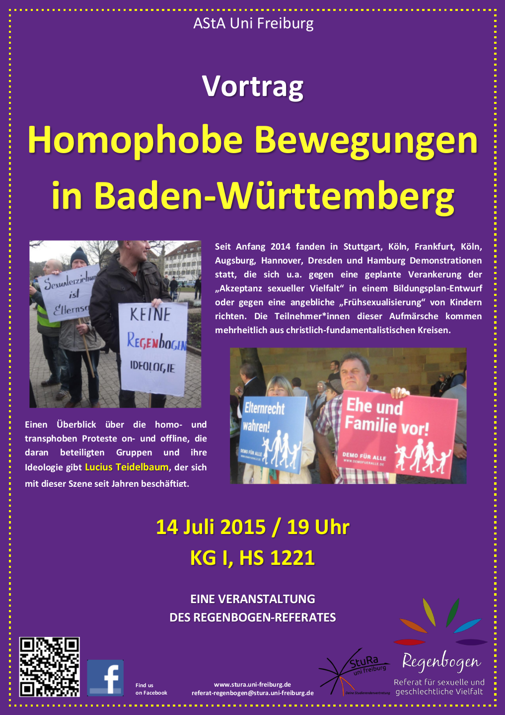 Teidelbaum-Vortrag.Homophobe.Bewegungen.Freiburg.14.07.15